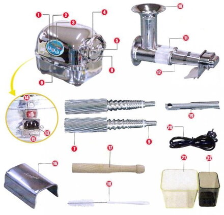 Dvouhřídelový odšťavňovač Angel Juicer 5500